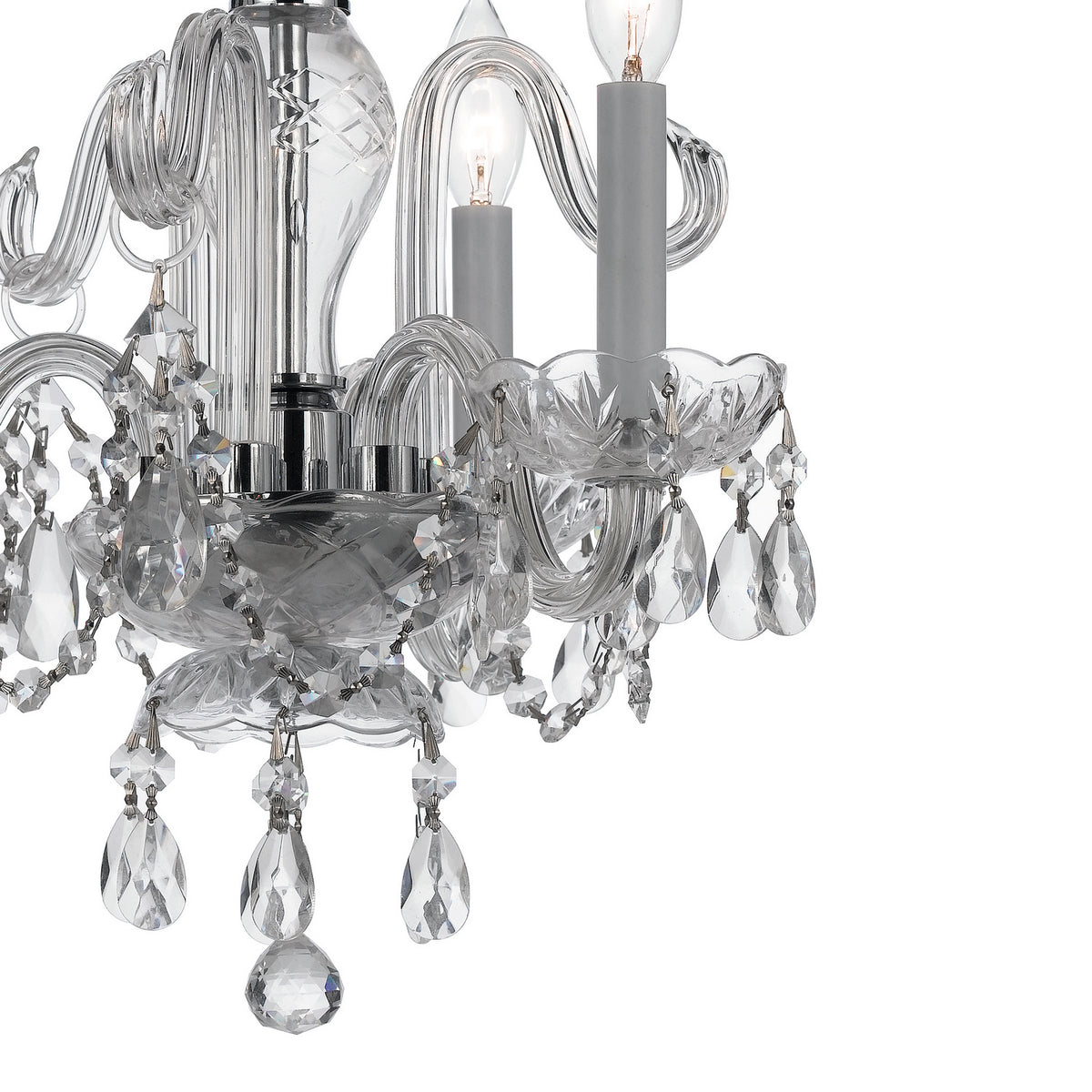 Crystorama - 5044-CH-CL-I - Mini lampe à trois lumières Suspendu - Cristal traditionnel - Chrome poli