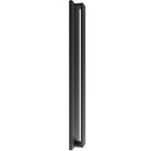 Avenue Outdoor 5-CCT Up/Down LED Wall Sconce AV4916-BK-5CCT front view — 16"H black semi-square body with upper and lower light slots, white background