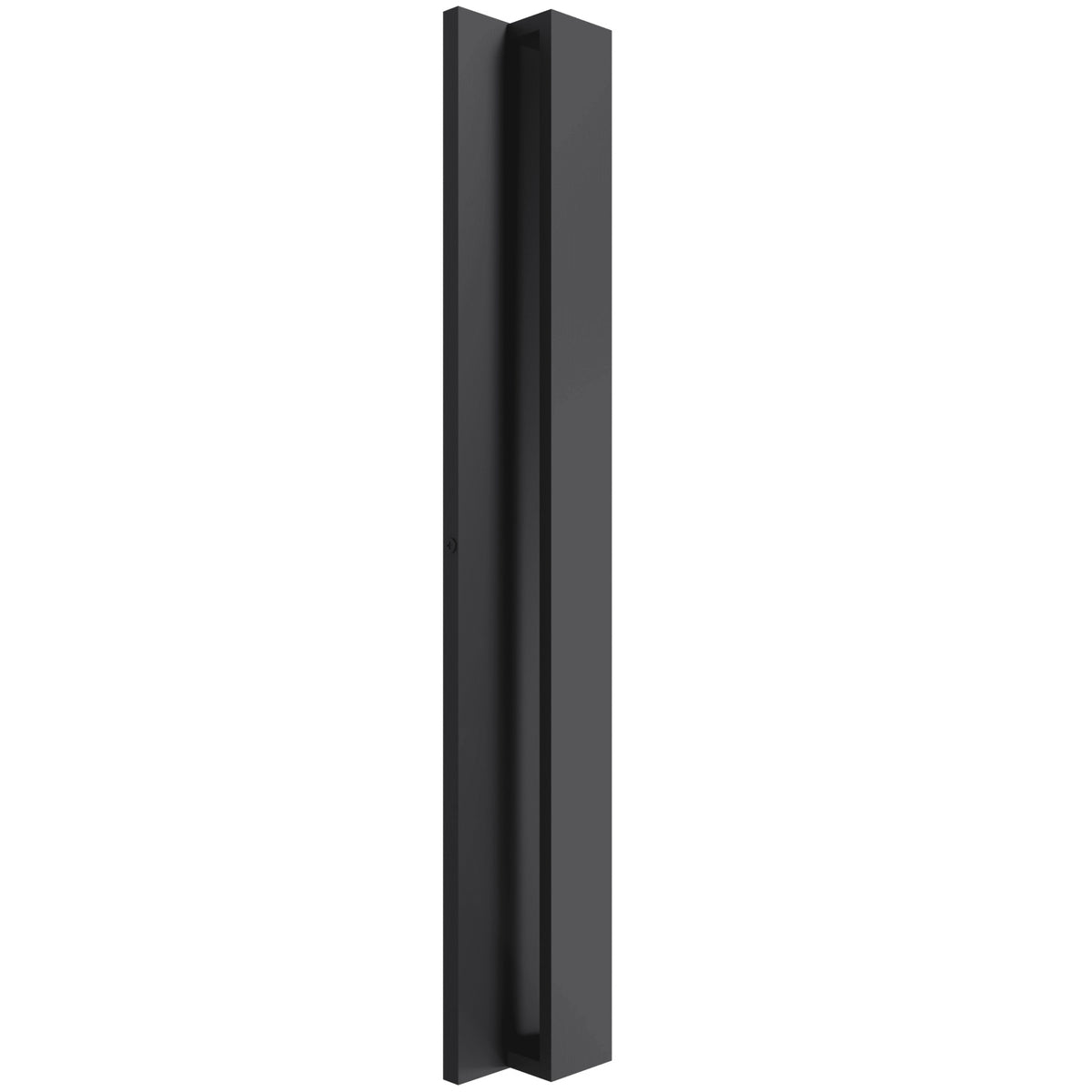 Avenue Outdoor 5CCT LED haut/bas Murale AV4916-BK-5CCT angle trois-quarts — fentes supérieures et inférieures visibles, LED émettant dans les deux directions