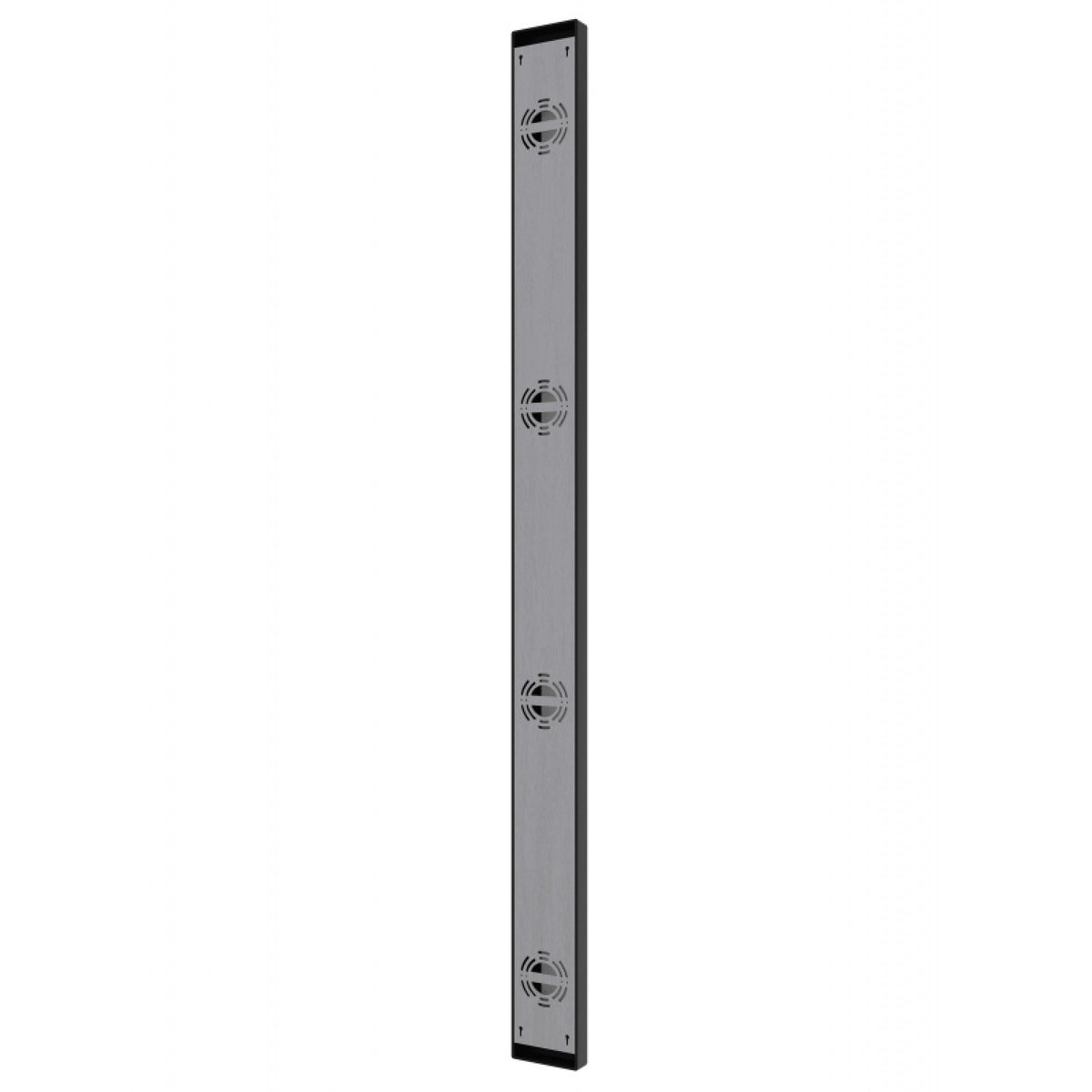 Avenue Outdoor Raised Panel LED Wall Sconce AV3268-SLV installed on modern exterior — raised panel glowing with warm white LED, silver finish