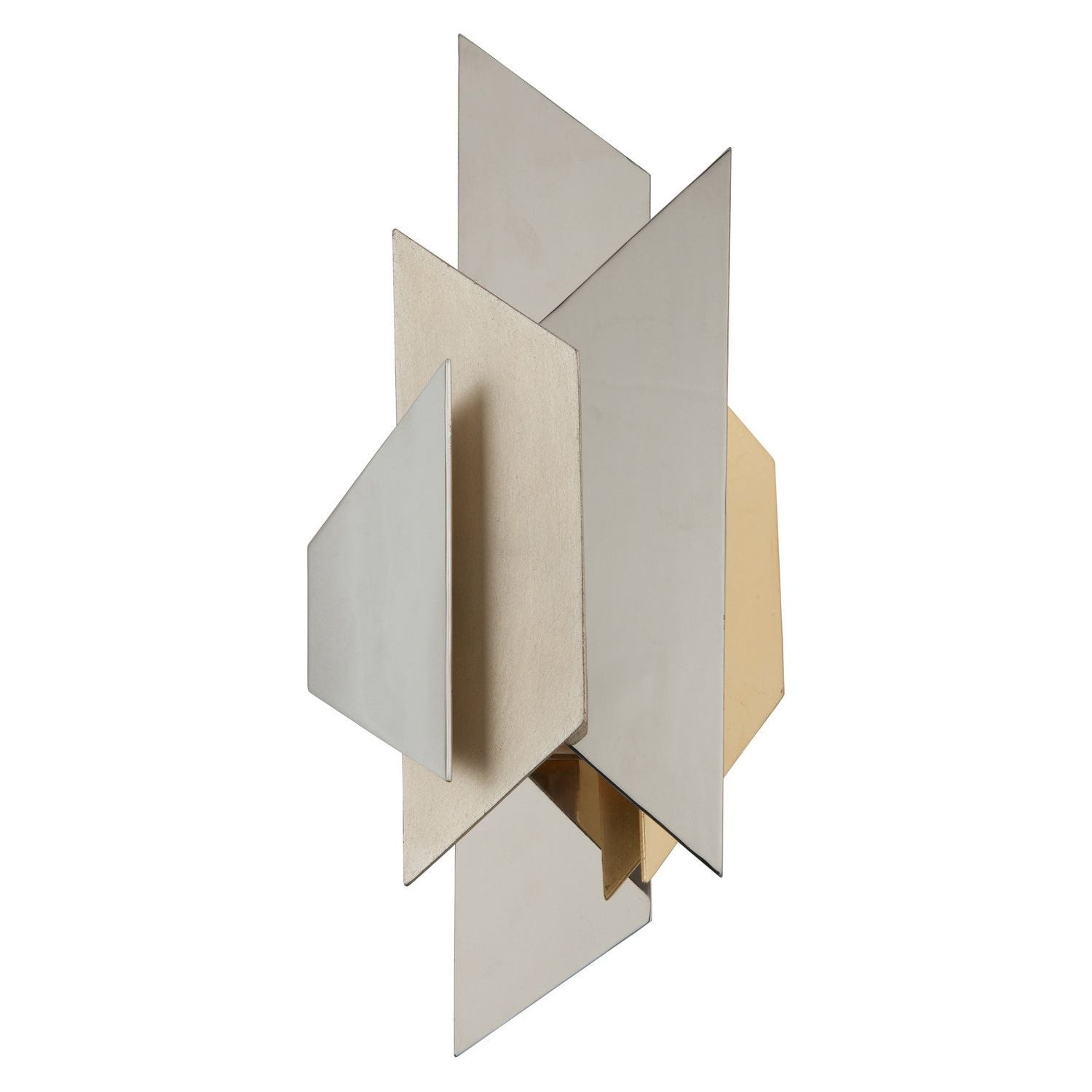 Corbett Lighting - 207-12-SS/WSL/GL - Two Light Wall Sconce - Modernist - Pol Ss W Silver/Gold Leaf