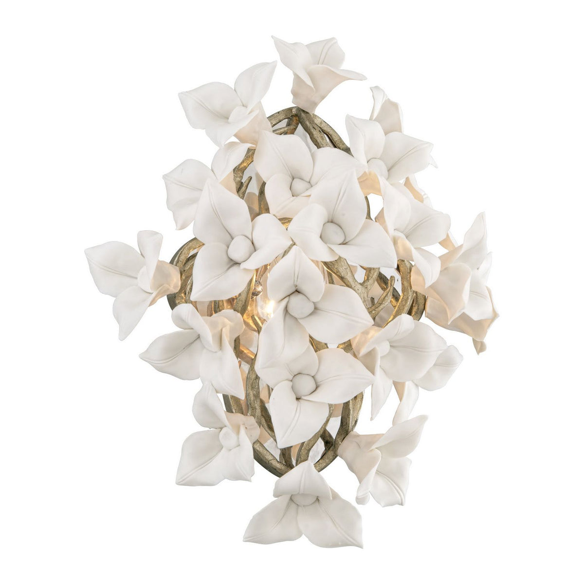 Corbett Lighting - 211-12-SGL - One Light Wall Sconce - Lily - Enchanted Silver Leaf