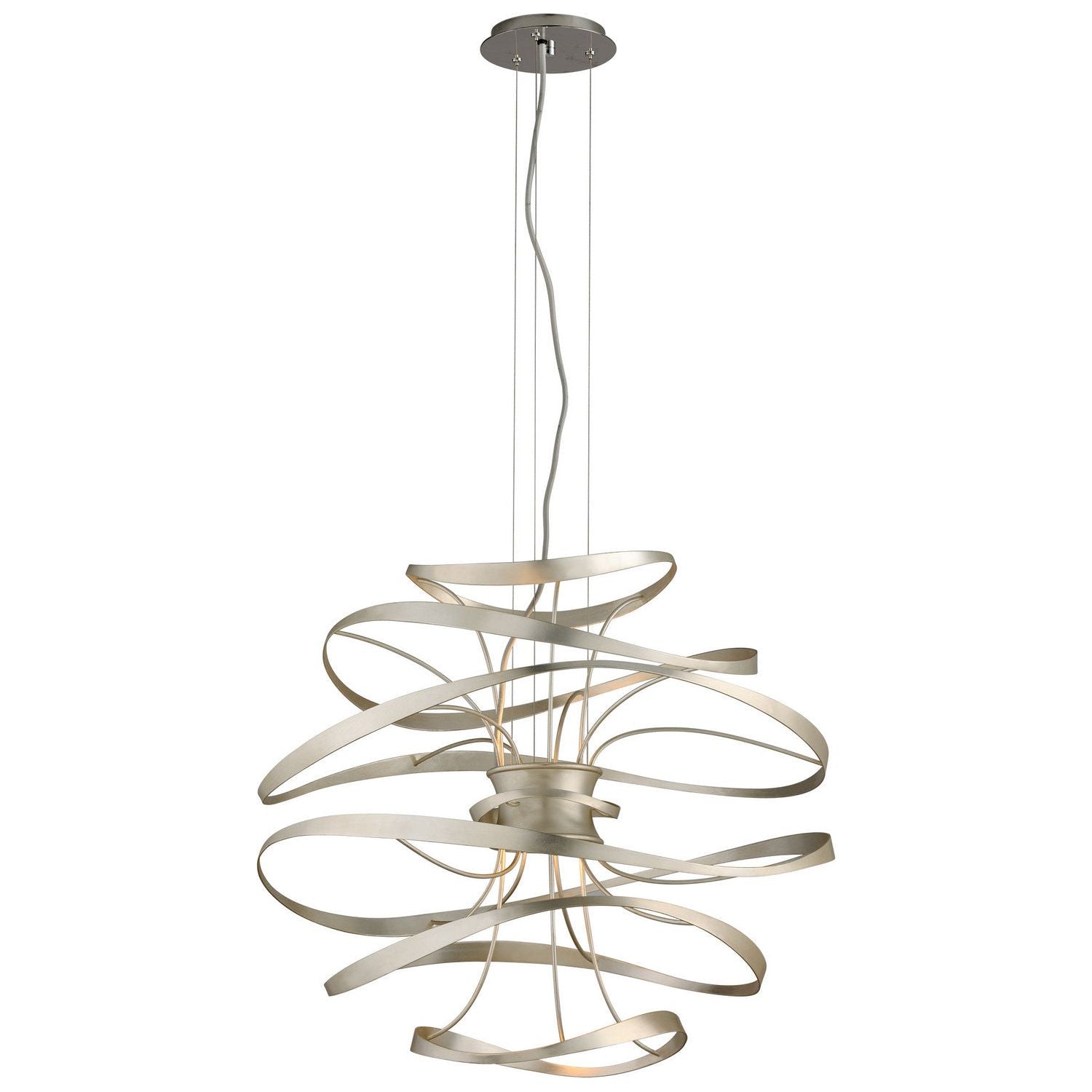Corbett Lighting - 213-42-SL/SS - LED Chandelier - Calligraphy - Silver Leaf Polished Stainless