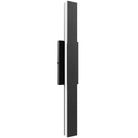 Avenue Outdoor Slim LED Wall Sconce AV2124-BLK front view — 24"H slim black aluminum rectangle on white background