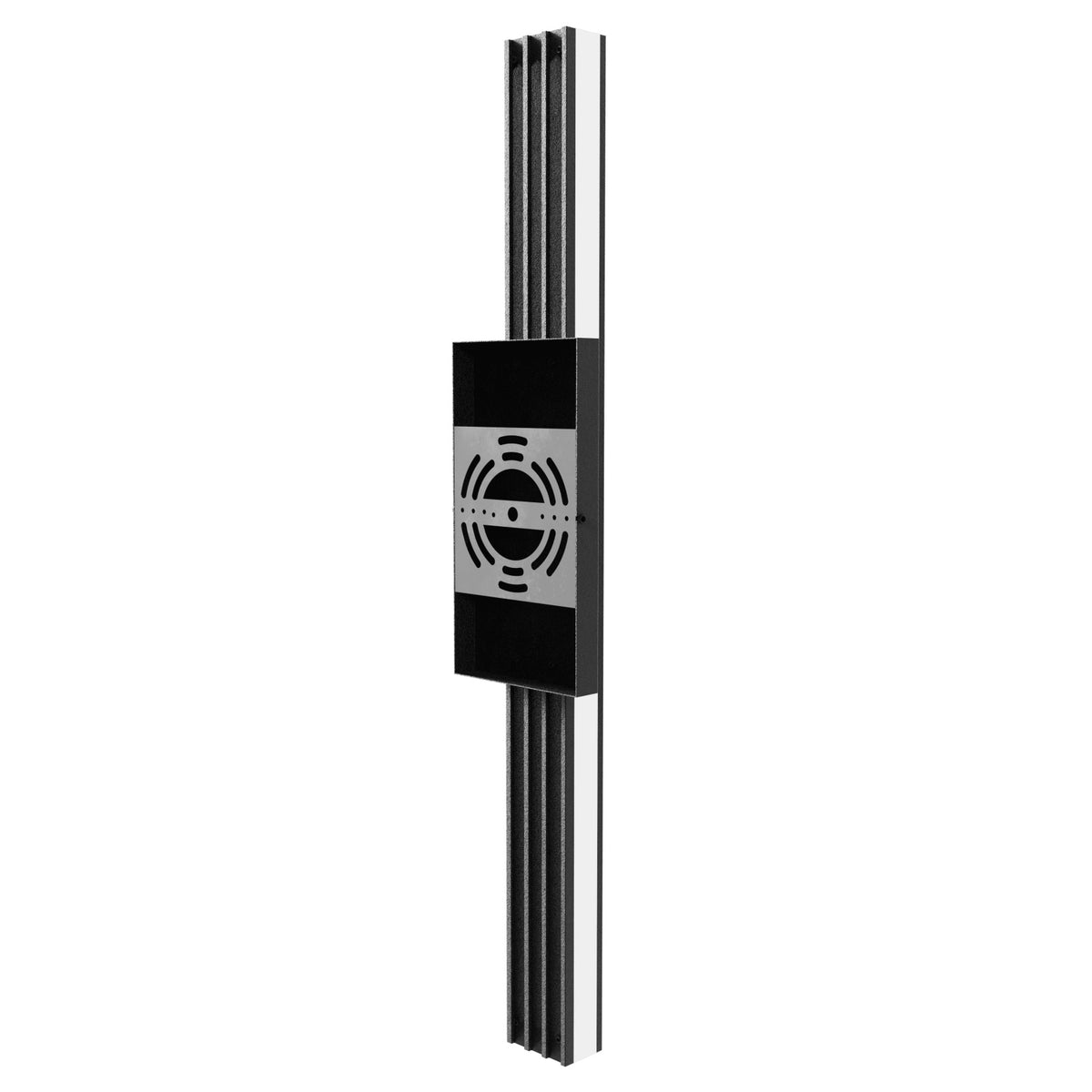 Avenue LED extérieure mince Murale Profil latéral AV2124-BLK — seulement 7,6 cm de profondeur, plaque arrière noire mate visible
