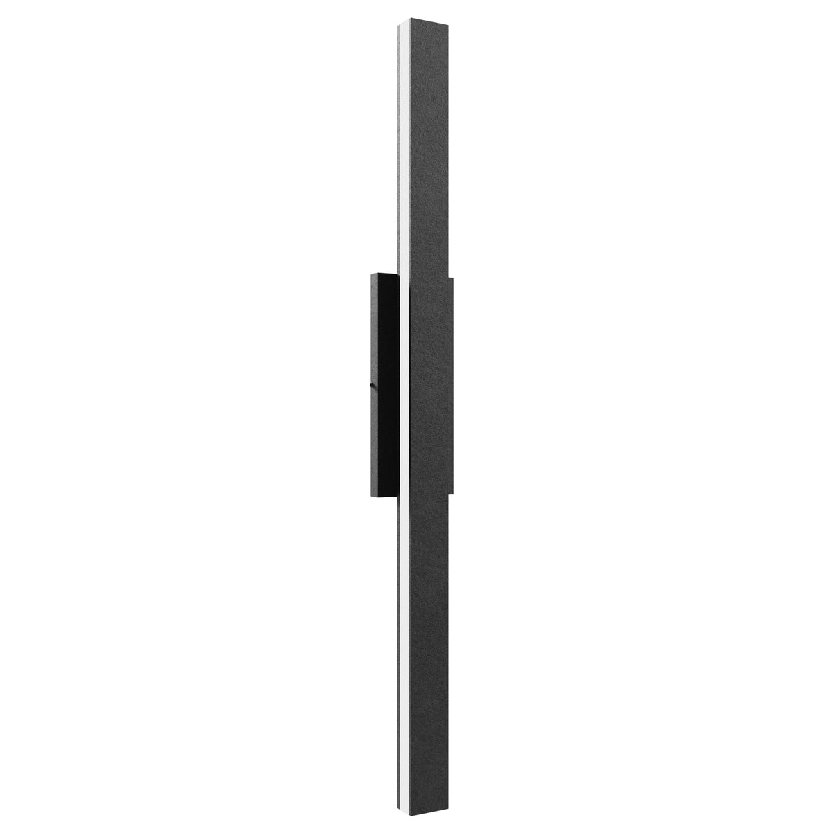 Avenue LED extérieure mince Murale AV2136-BLK vue de face — Rectangle mince en aluminium noir de 36 pouces de hauteur sur fond blanc