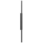 Avenue Outdoor Slim LED Wall Sconce AV2188-BLK front view — 88"H slim black aluminum rectangle on white background