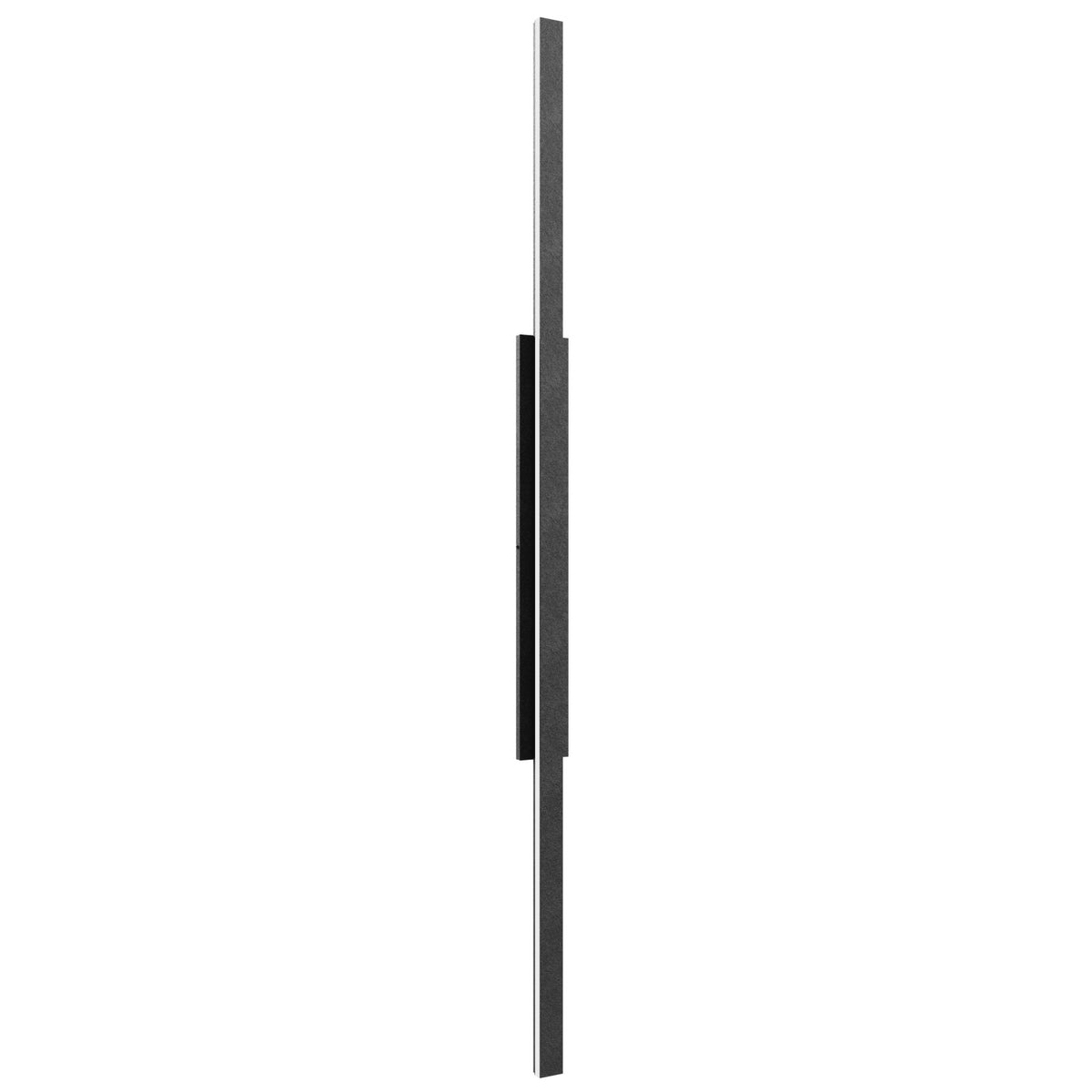 Avenue LED extérieure mince Murale AV2188-BLK vue de face — Rectangle mince en aluminium noir de 88 pouces de hauteur sur fond blanc