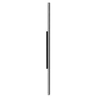 Avenue Outdoor Slim LED Wall Sconce AV2188-BLK installed on modern white exterior wall, casting soft upward LED wash