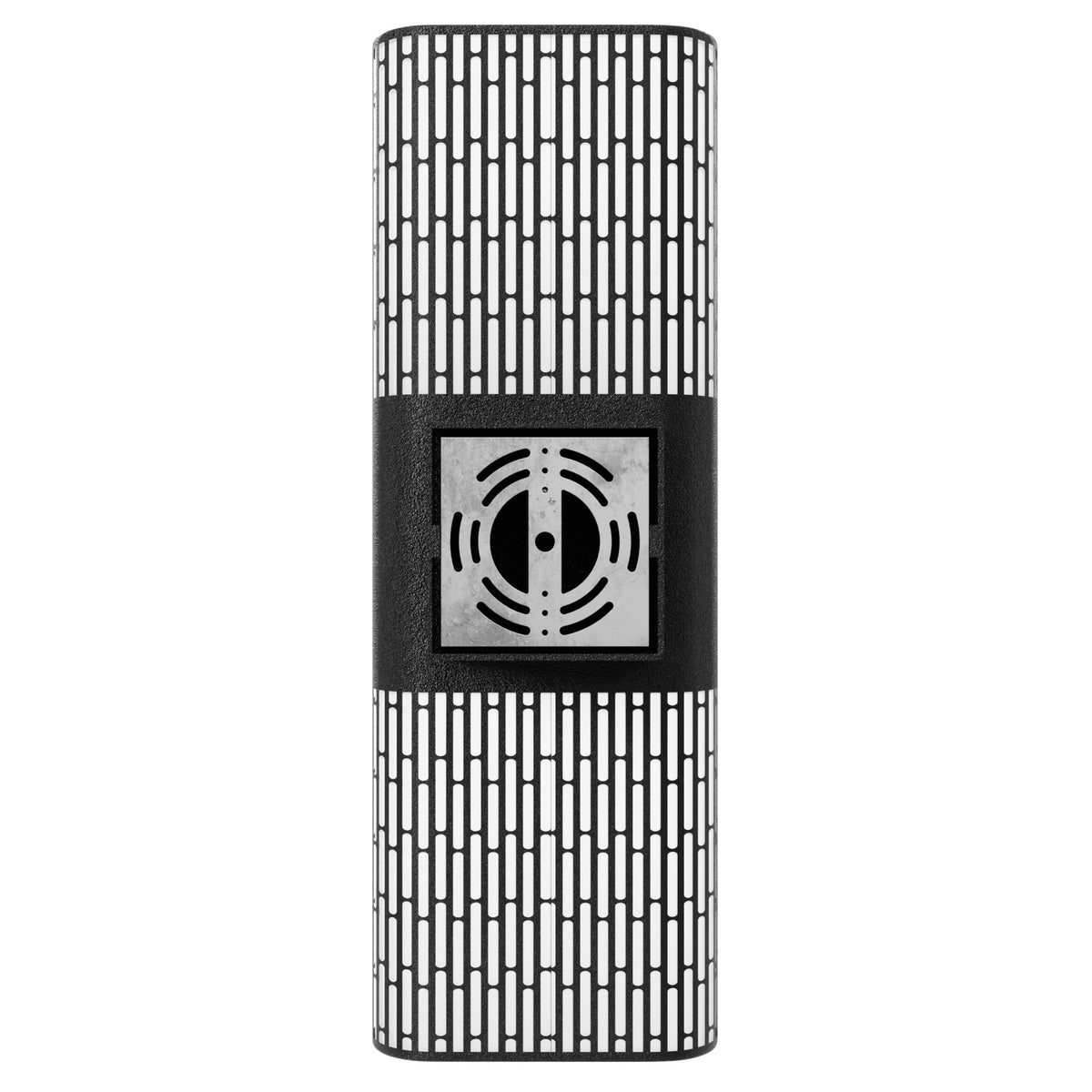 Avenue Outdoor LED Wall Sconce AV2318-BLK side profile — 3-inch depth, lattice face flush with black frame sides