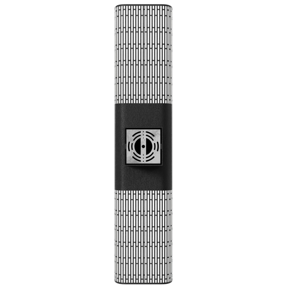 Avenue Outdoor LED Wall Sconce AV2336-BLK side profile — 3-inch depth, lattice face flush with black frame sides