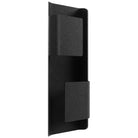 Panneau LED extérieur Avenue à 2 panneaux Murale AV2418-BLK angle trois-quarts — une barre de séparation horizontale sépare clairement les panneaux lumineux supérieur et inférieur
