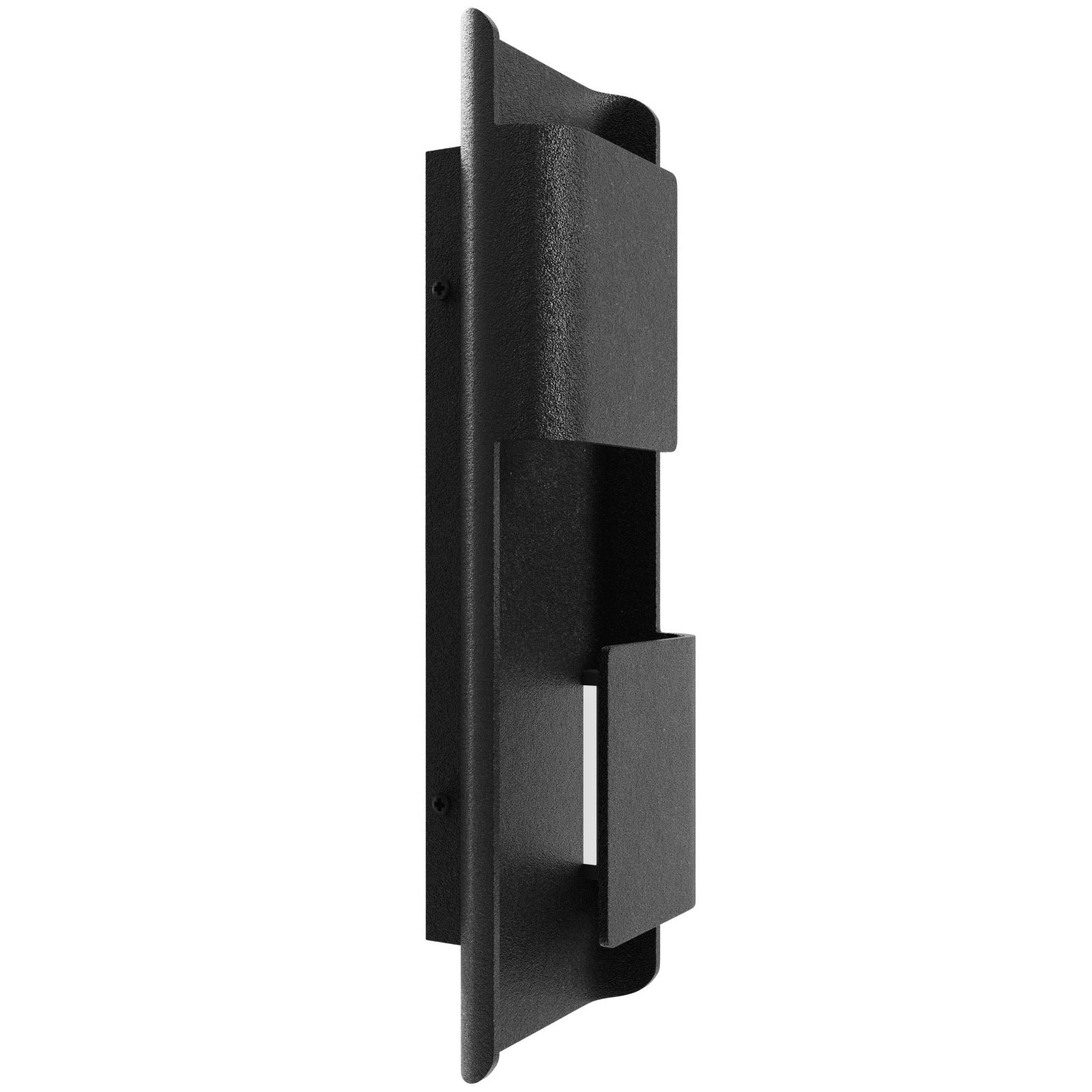 Panneau LED extérieur Avenue à 2 panneaux Murale Profil latéral AV2418-BLK — projection murale plate de 7,6 cm (3 pouces), bord de cadre noir épuré