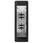Panneau LED extérieur Avenue à 2 panneaux Murale AV2418-BLK installé dans une entrée de maison moderne — les deux panneaux sont éclairés par une lumière blanche chaude