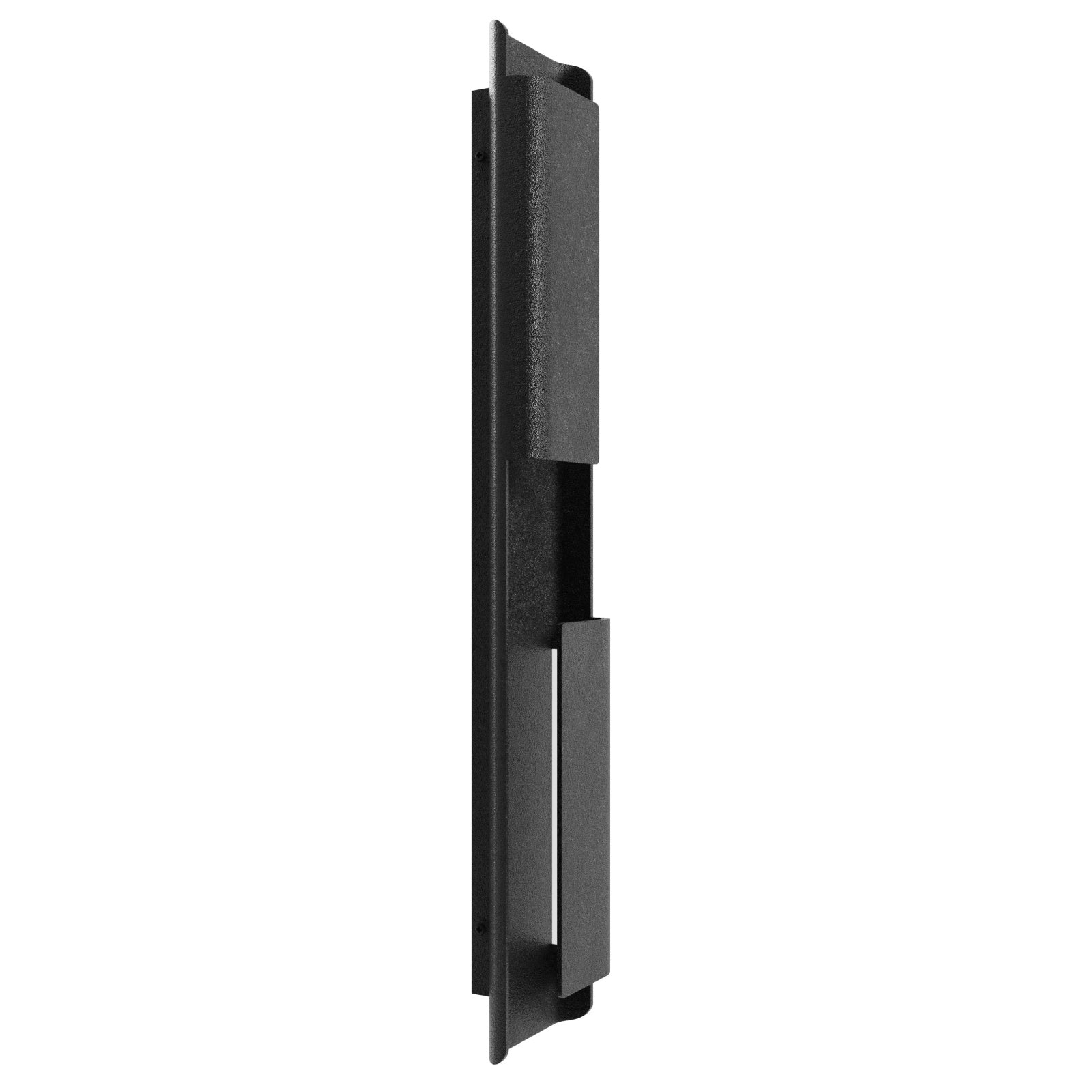 Panneau LED extérieur Avenue à 2 panneaux Murale Profil latéral AV2436-BLK — projection murale plate de 7,6 cm (3 pouces), bord de cadre noir épuré