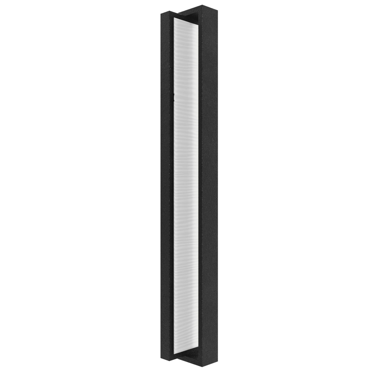 Avenue Outdoor Textured Panel LED Wall Sconce AV2924-BLK side profile — shows panel depth and 3-inch wall extension