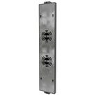 Panneau LED texturé extérieur Avenue Murale AV2924-BLK installé sur une façade moderne — lueur chaude et diffuse à travers la surface texturée