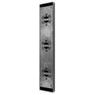 Panneau LED surélevé extérieur Avenue Murale Profil latéral AV3228-BLK — plaque arrière à finition noire avec panneau LED saillant visible en silhouette