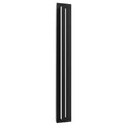Panneau LED surélevé extérieur Avenue Murale AV3238-BLK vue de face — Luminaire rectangulaire noir de 96,5 cm (38 po) de hauteur avec panneau LED central saillant, fond blanc