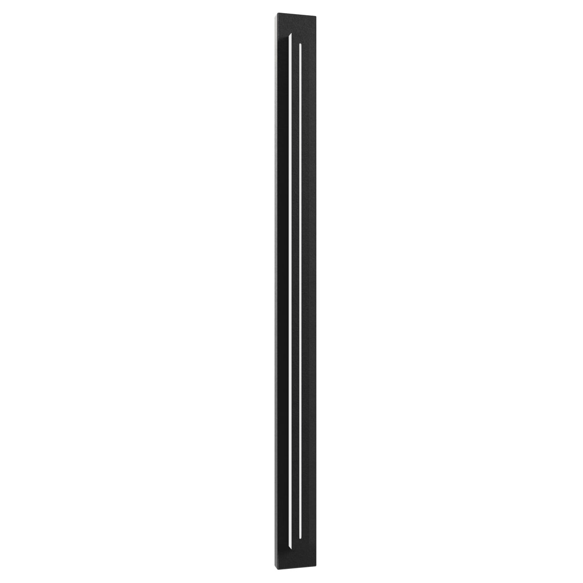 Avenue Outdoor Raised Panel LED Wall Sconce AV3268-BLK front view — 68"H black rectangular fixture with protruding center LED panel, white background