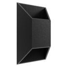 Avenue Outdoor Large Cylindrique LED Murale AV9900-BLK vue de face — Cylindre rond noir de 50,8 cm de hauteur avec une projection murale de 10,2 cm, fond blanc