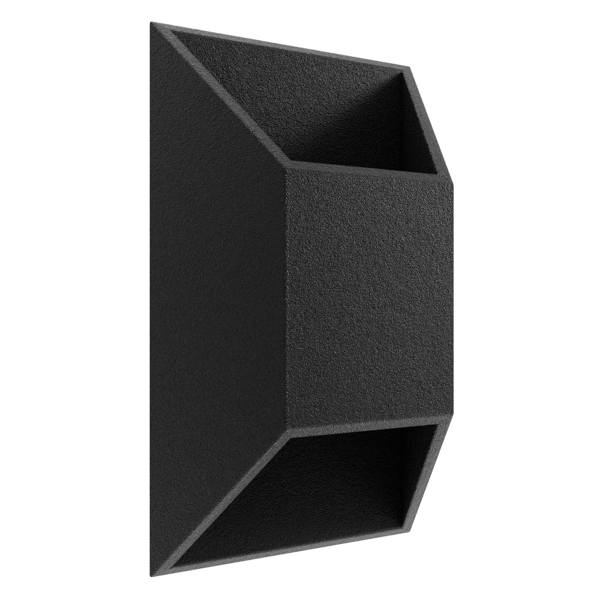 Avenue Outdoor Wide Cylindrical LED Wall Sconce AV9900-BLK front view — 20"H black round cylinder with wider 4-inch wall projection, white background