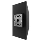 Avenue Outdoor Large Cylindrique LED Murale Profil latéral AV9900-BLK — Profondeur visible de 10 cm, section transversale circulaire sur le corps noir