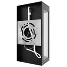 Avenue Outdoor Rectangular LED Wall Sconce AV9901-BLK installed on exterior — black sconce with clean diffused glow on wall surface