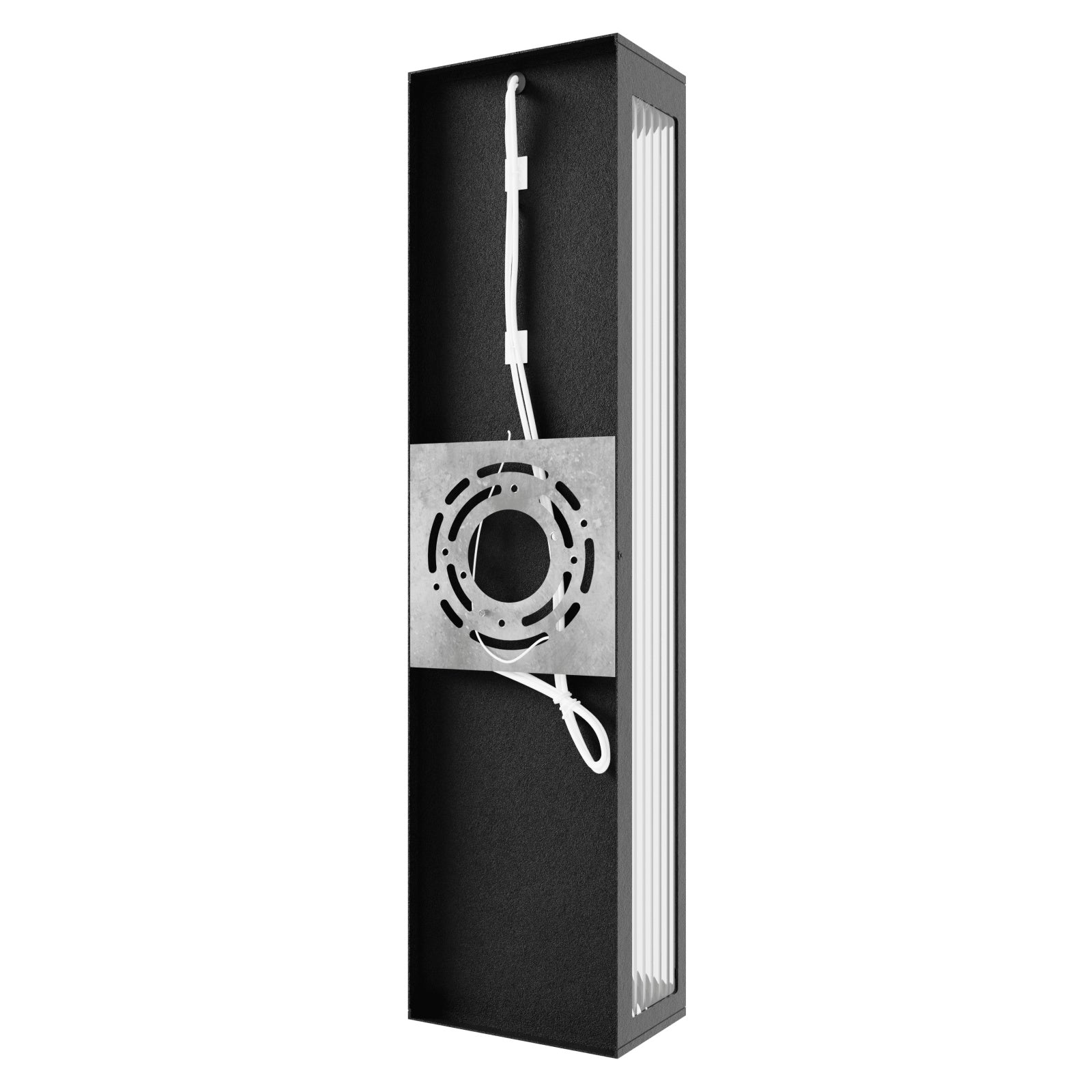 Avenue Outdoor Rectangular LED Murale Profil latéral AV9903-BLK — profil bas, profondeur d'encastrement de 5 cm (2 pouces), bord du cadre noir