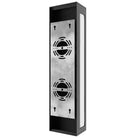 Boîte rectangulaire extérieure Avenue Murale Profil latéral AV9907-BLK — silhouette rectangulaire ouverte en forme de cage, projection murale de 10 cm