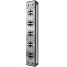 Boîte rectangulaire extérieure Avenue Murale Profil latéral AV9908-BLK — silhouette rectangulaire ouverte en forme de cage, projection murale de 10 cm