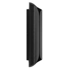 Avenue Outdoor 6"W LED Wall Sconce AV9910-BLK three-quarter angle — slim black body with frosted LED face panel and flat mounting backplate