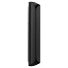 Avenue Outdoor 6"W LED Wall Sconce AV9911-BLK front view — 30"H black rectangle 6 inches wide with white LED face, white background