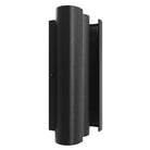 Avenue Outdoor LED 8"W Murale AV9912-BLK angle trois-quarts — des proportions plus larges distinguent ce modèle de la version 6"W, finition noir mat