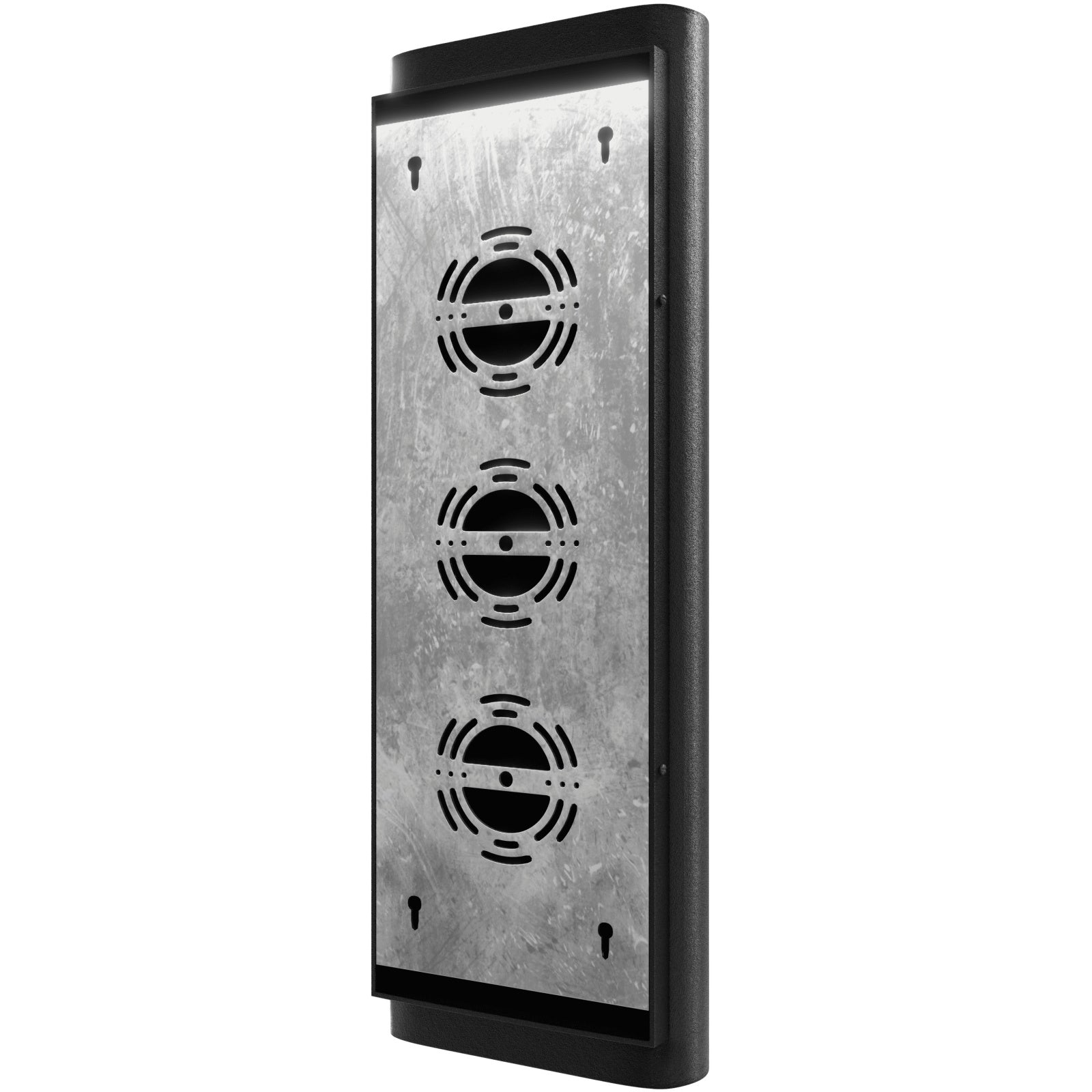 Avenue Outdoor 8"W LED Wall Sconce AV9913-BLK side profile — black frame edge showing shallow wall extension