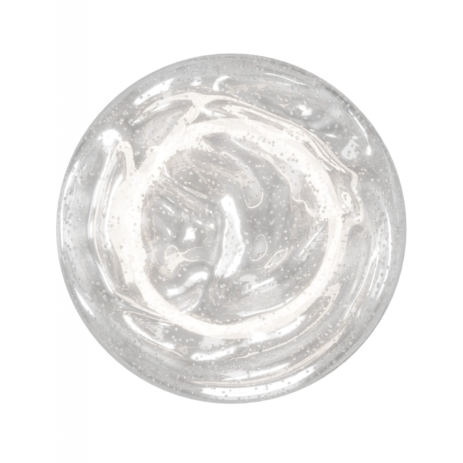Avenue LED extérieure Murale avec Wavy Glass AV8007-CLR angle trois-quarts — abat-jour en verre clair à la texture ondulée organique