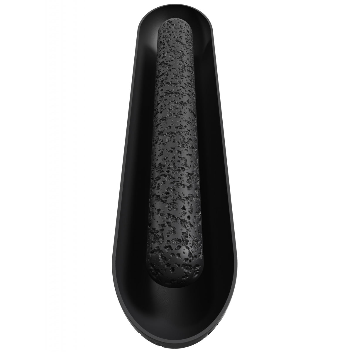 Avenue Outdoor Oval Capsule Natural Stone LED Wall Sconce AV5536-BLK side profile — oval frame depth and stone panel thickness
