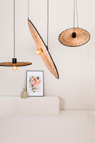 Faro Barcelona 68590-69-US Costas Pendant in Black/Rattan