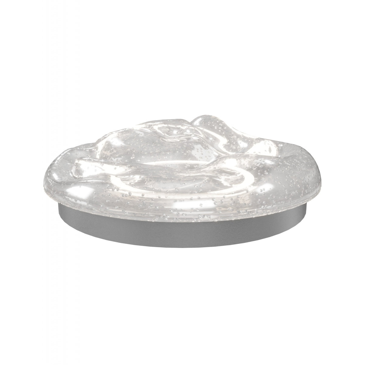 Avenue Outdoor LED Wall Sconce with Wavy Glass AV8010-CLR close-up — wavy clear glass surface creating refractive light distortion