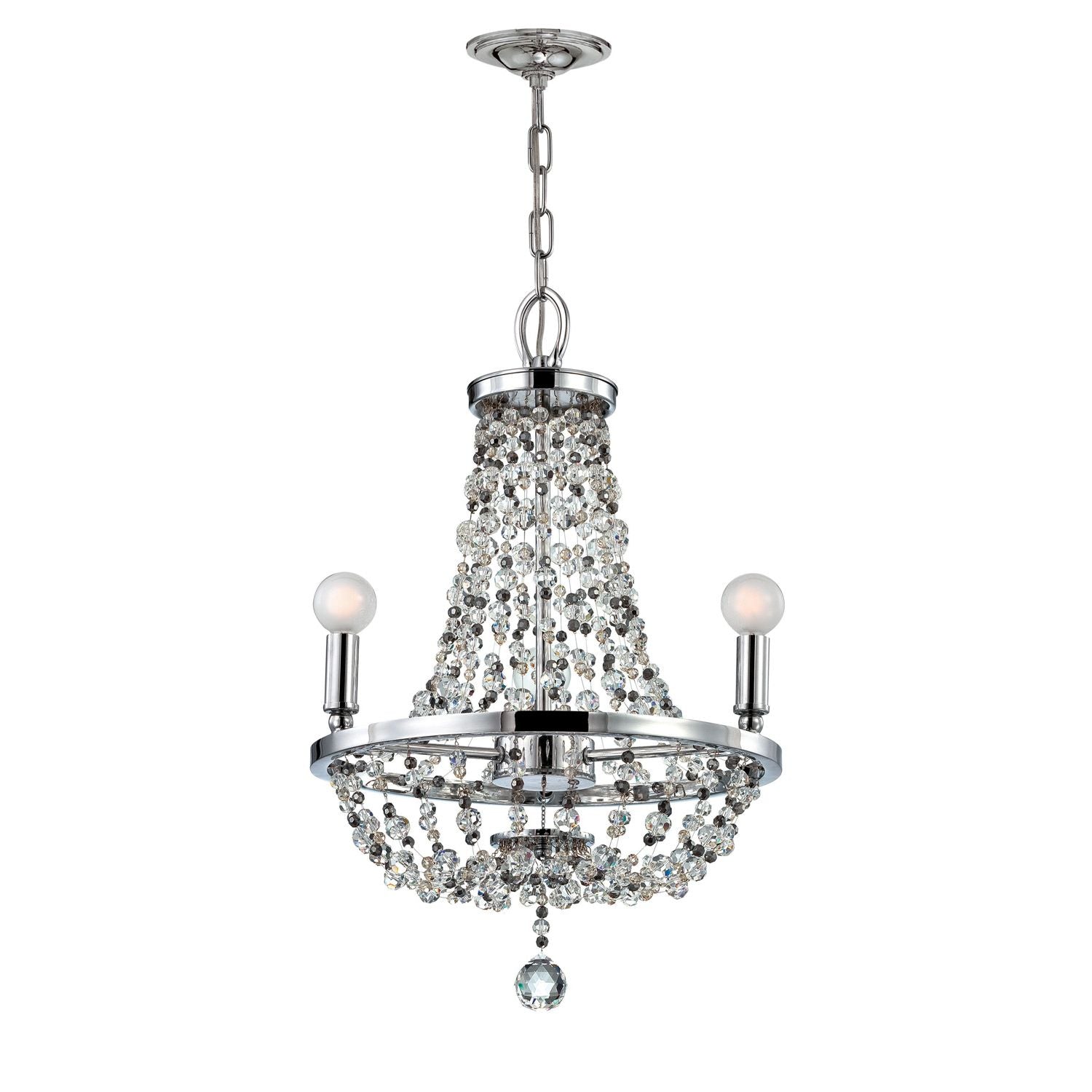 Crystorama - 1543-CH-MWP - Three Light Mini Chandelier - Channing - Polished Chrome