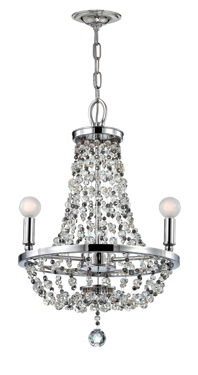 Crystorama - 1543-CH-MWP - Mini lampe à trois lumières Suspendu - Channing - Chrome poli