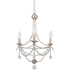 Crystorama - 413-SA-CL-MWP - Mini lampe à trois lumières Suspendu - Métro - Argent antique