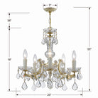 Crystorama - 4376-GD-CL-MWP - Mini lampe à cinq lumières Suspendu - Marie-Thérèse - Or