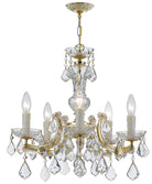 Crystorama - 4376-GD-CL-MWP - Mini lampe à cinq lumières Suspendu - Marie-Thérèse - Or