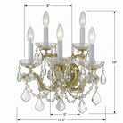 Crystorama - 4404-GD-CL-MWP - Cinq lumières Murale - Marie-Thérèse - Or
