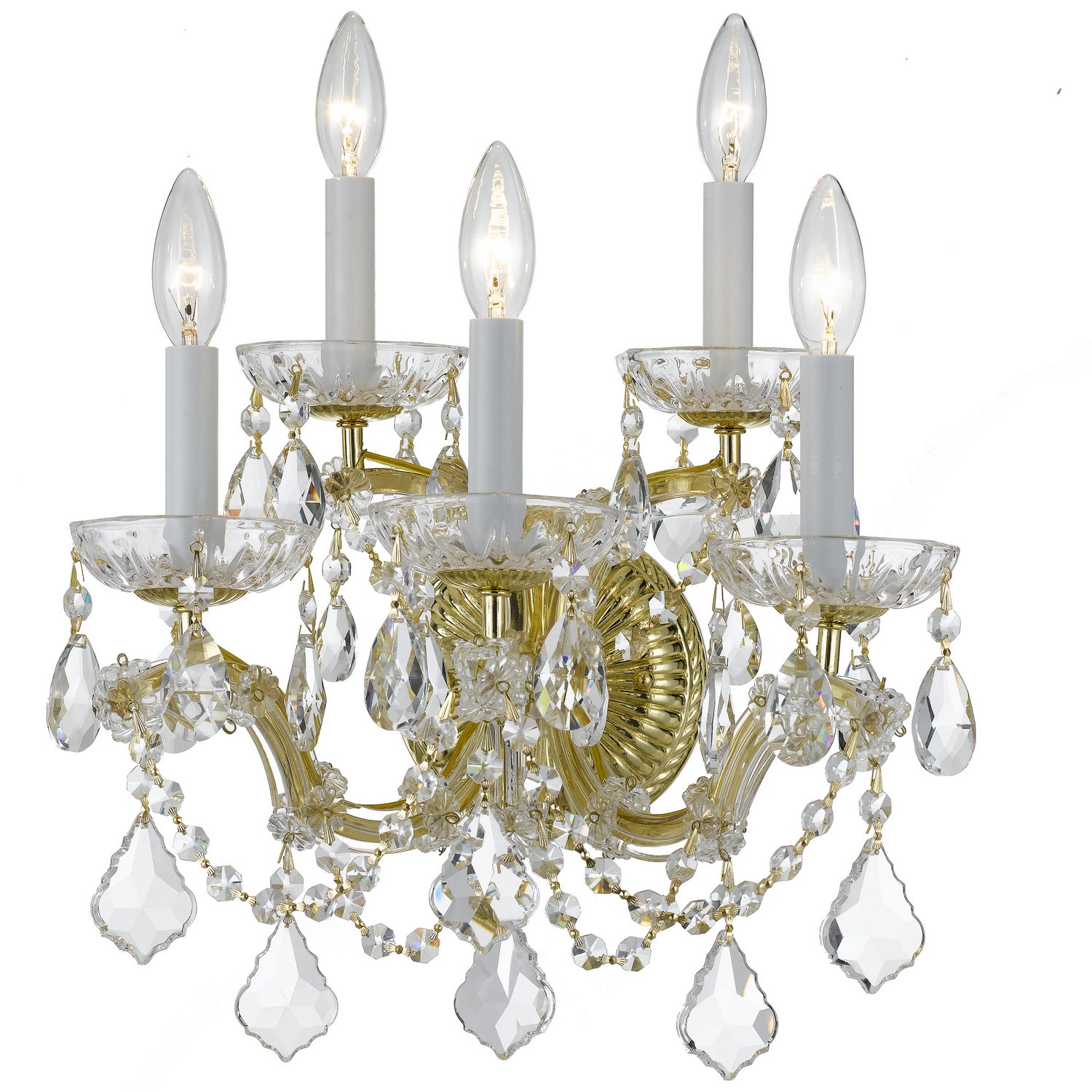 Crystorama - 4404-GD-CL-MWP - Cinq lumières Murale - Marie-Thérèse - Or