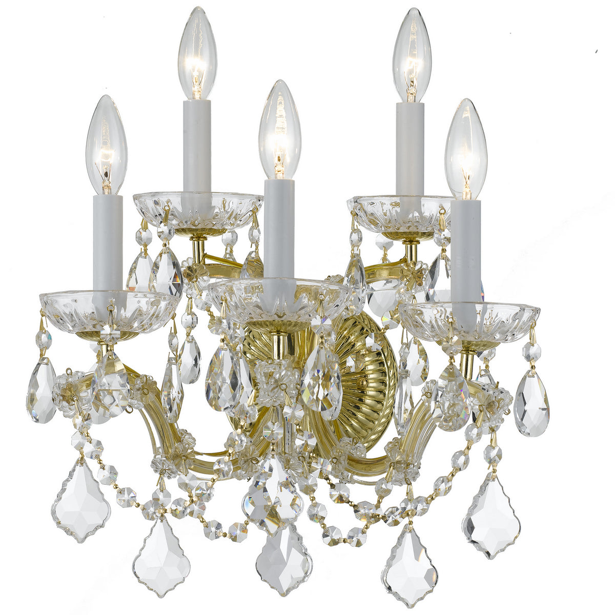 Crystorama - 4404-GD-CL-MWP - Cinq lumières Murale - Marie-Thérèse - Or