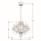 Crystorama - 4405-CH-CL-I - Mini lampe à six lumières Suspendu - Maria Theresa - Chrome poli