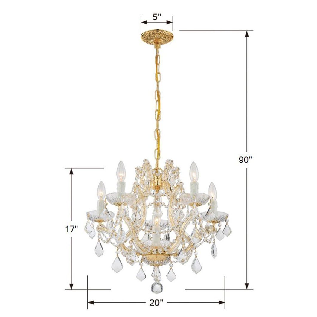 Crystorama - 4405-GD-CL-I - Six Light Mini Chandelier - Maria Theresa - Gold