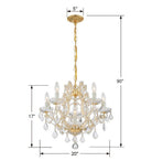 Crystorama - 4405-GD-CL-I - Mini lampe à six lumières Suspendu - Marie-Thérèse - Or